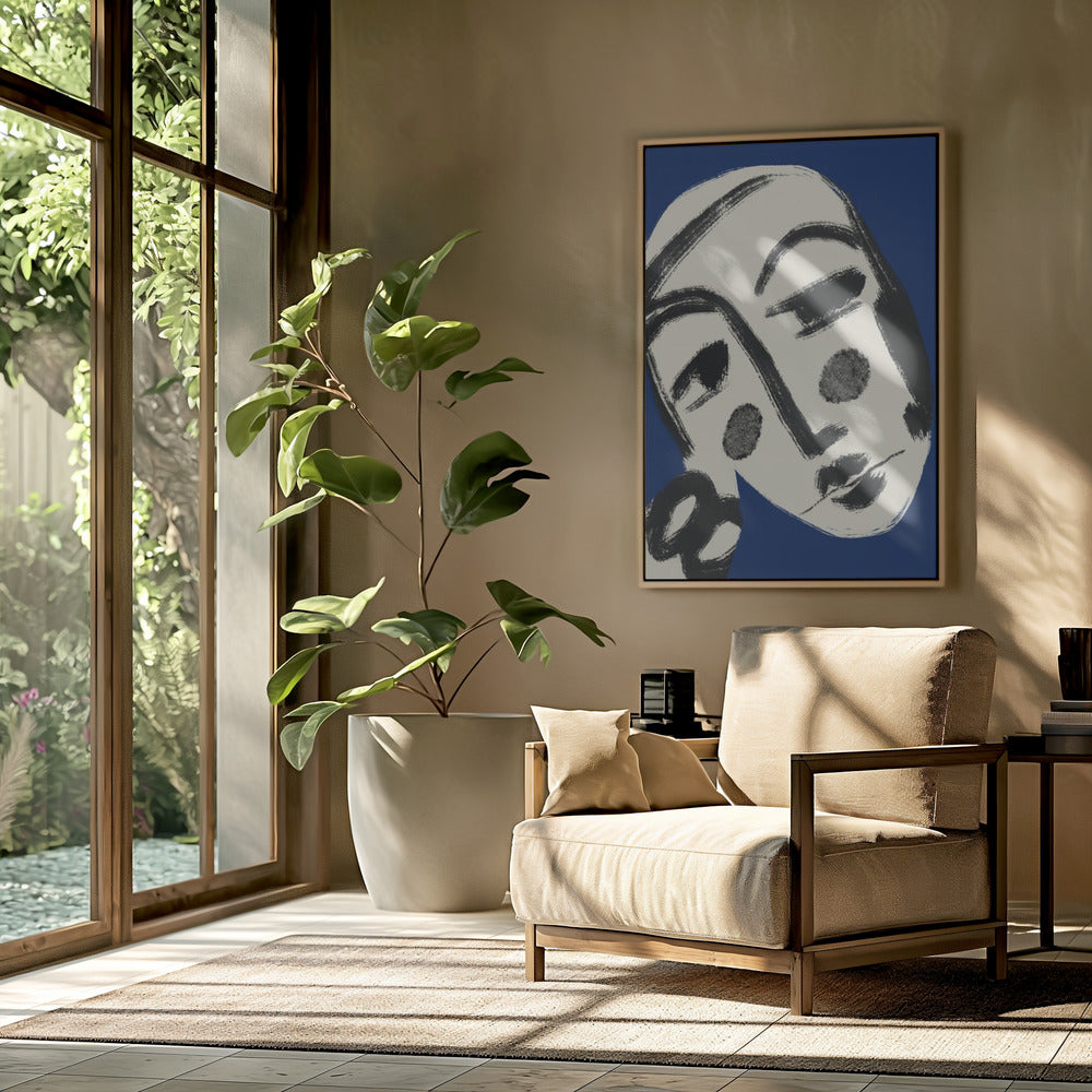 Resting Portrait In Blue | Poster