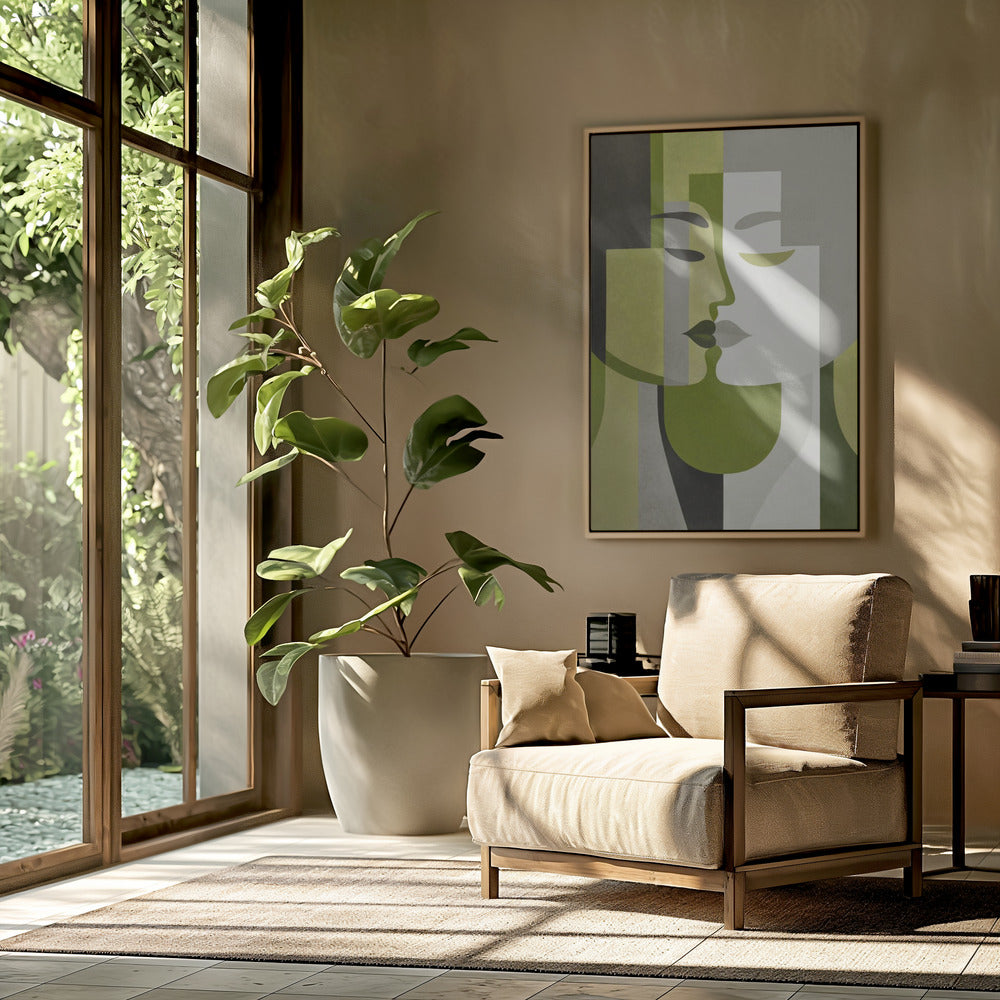 Kiss Me Green Grey | Poster