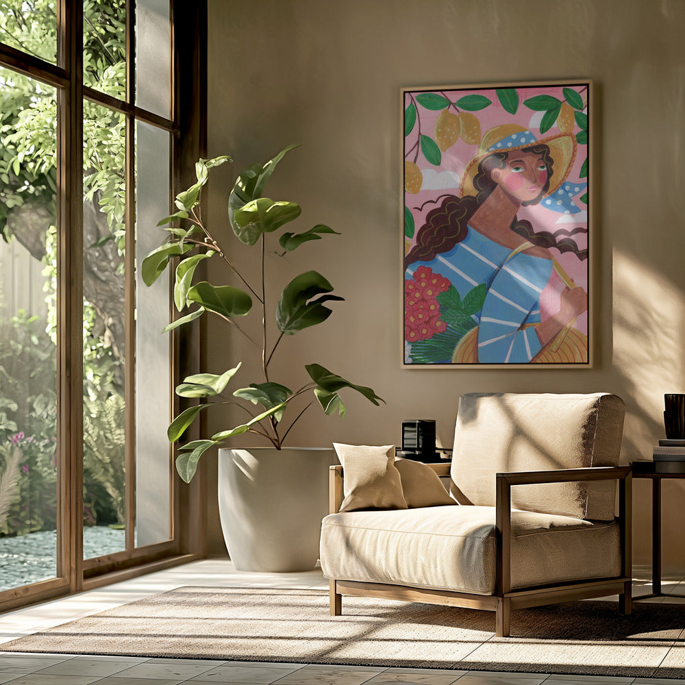 Portrait woman in Amalfi coast Italy | Poster