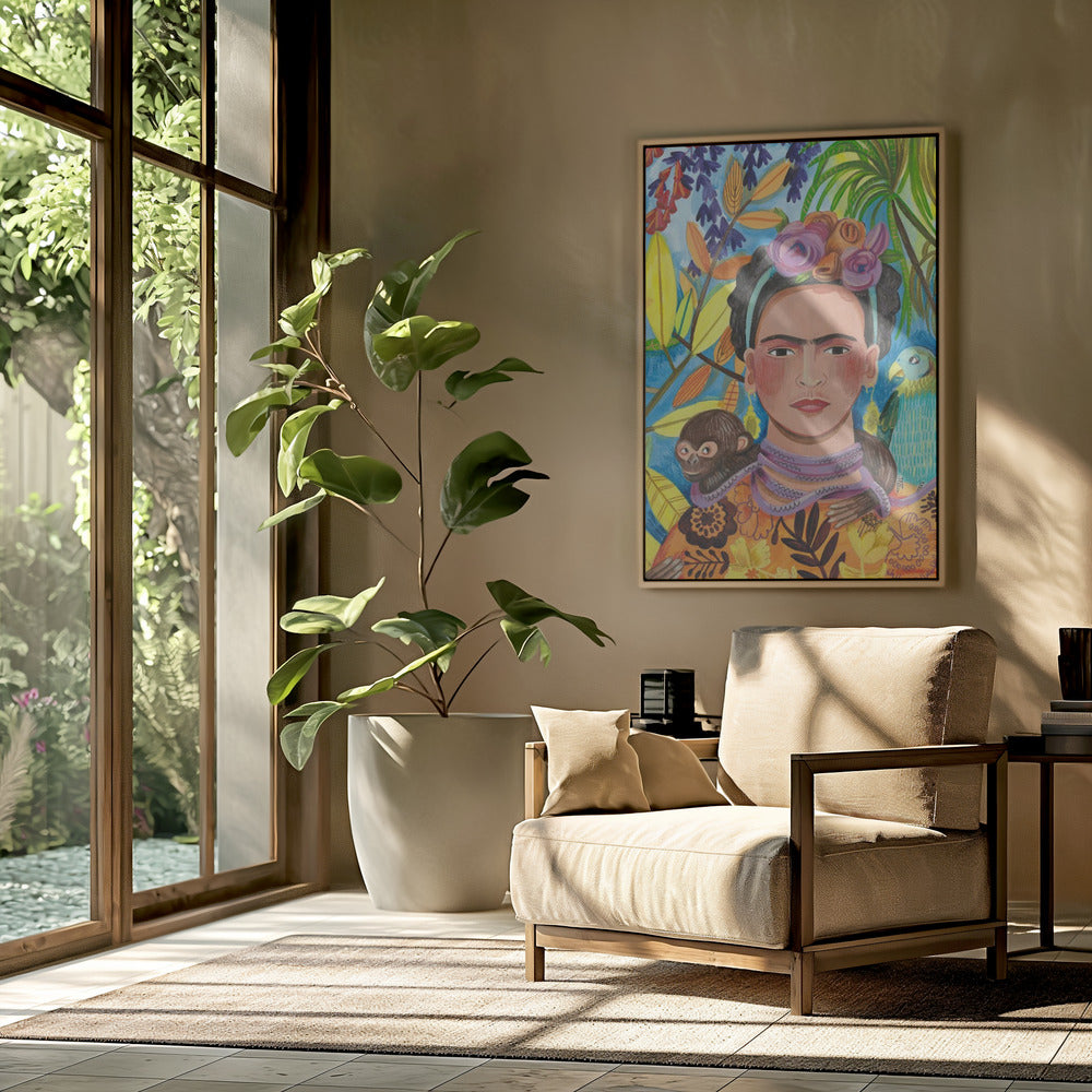 Frida and her parrots | Poster