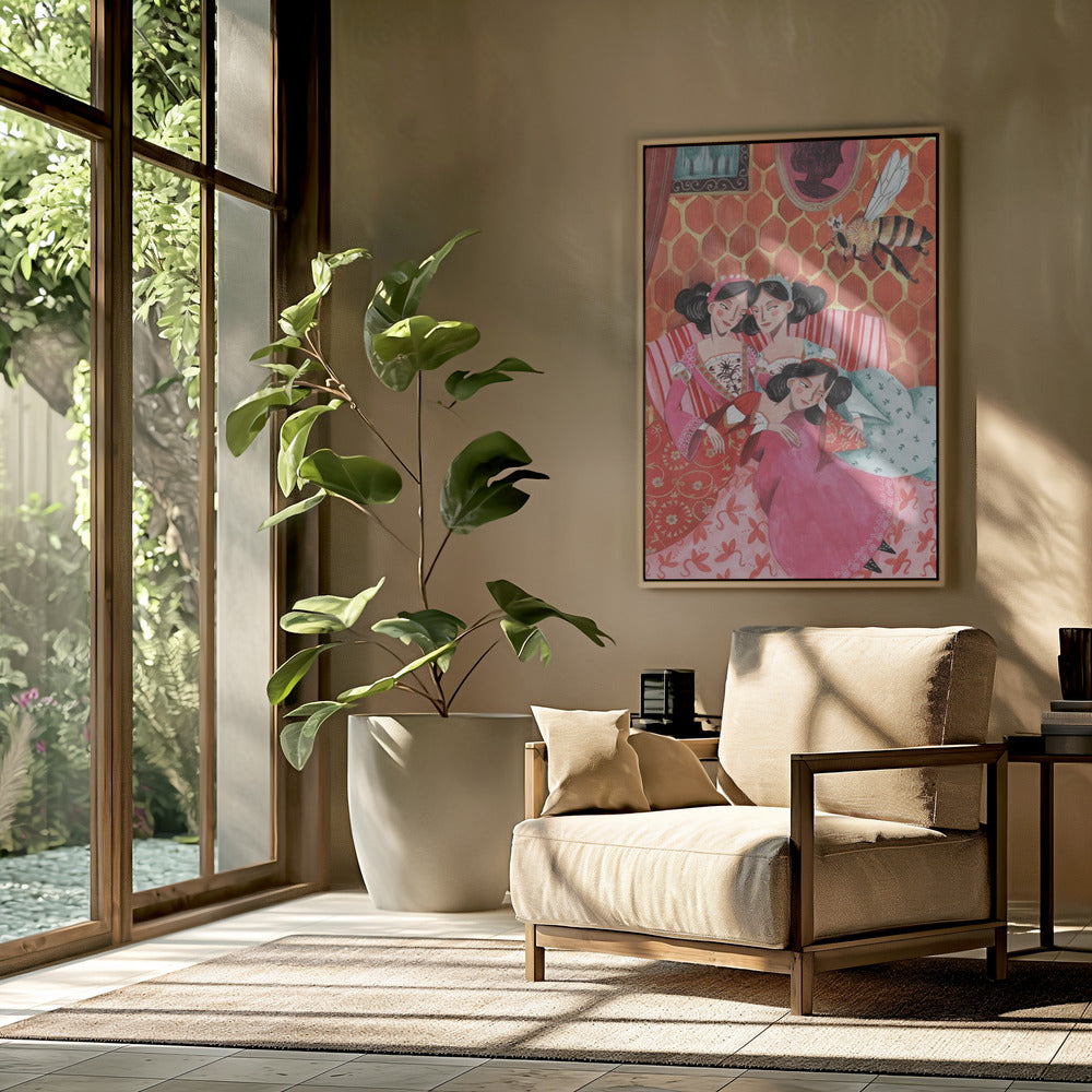 The queen bee and pink princesses | Poster