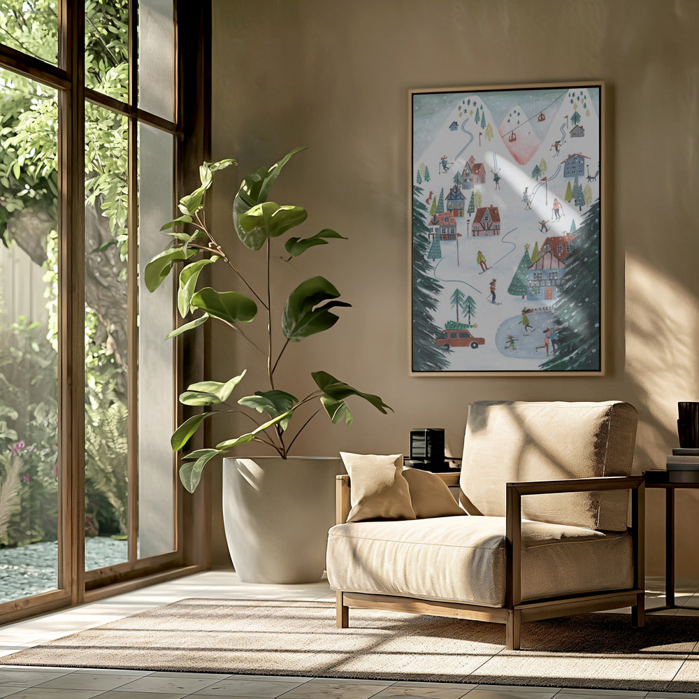 Nordic Skiing in the mountains at Christmas | Poster