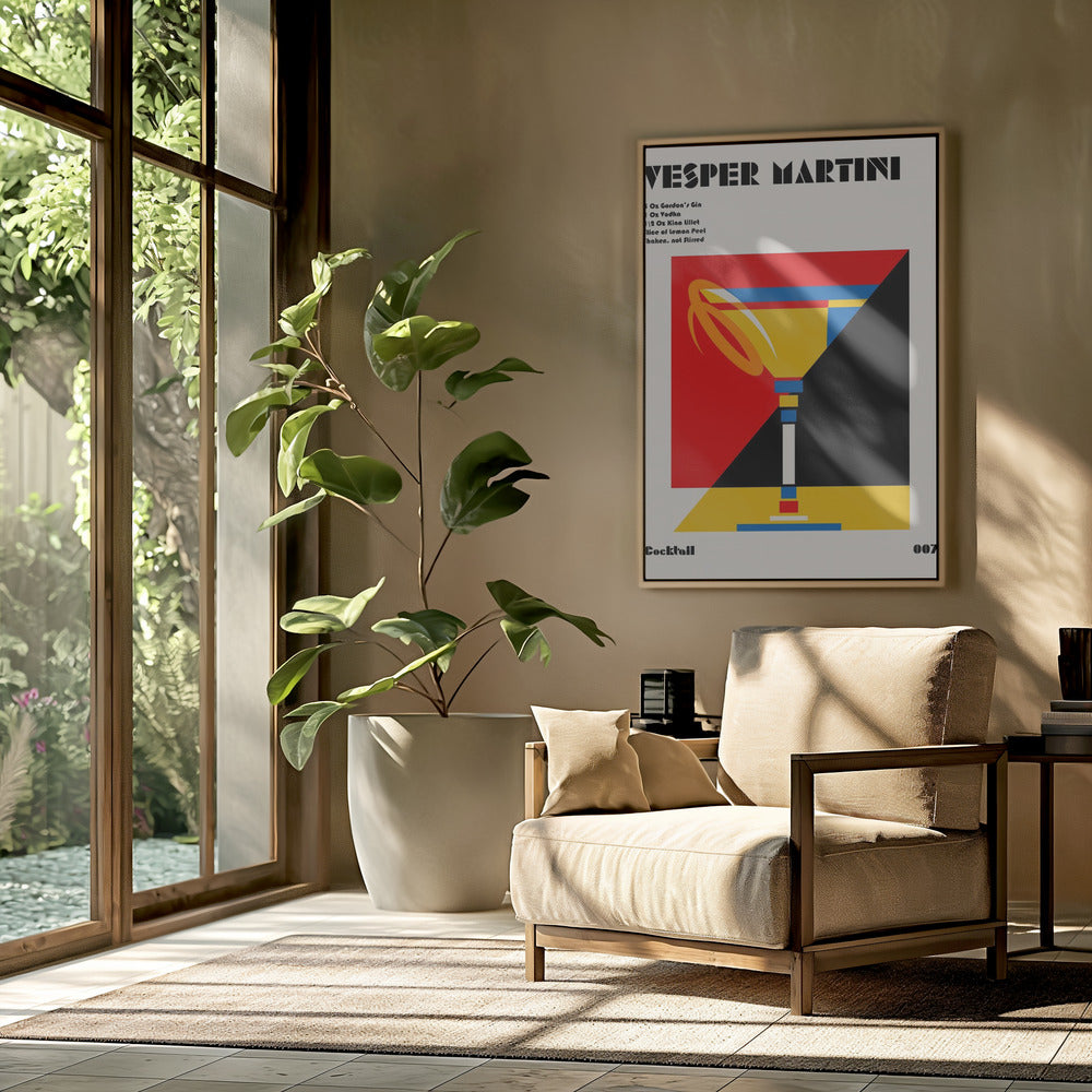 Vesper Martini Bauhaus Cocktail | Poster