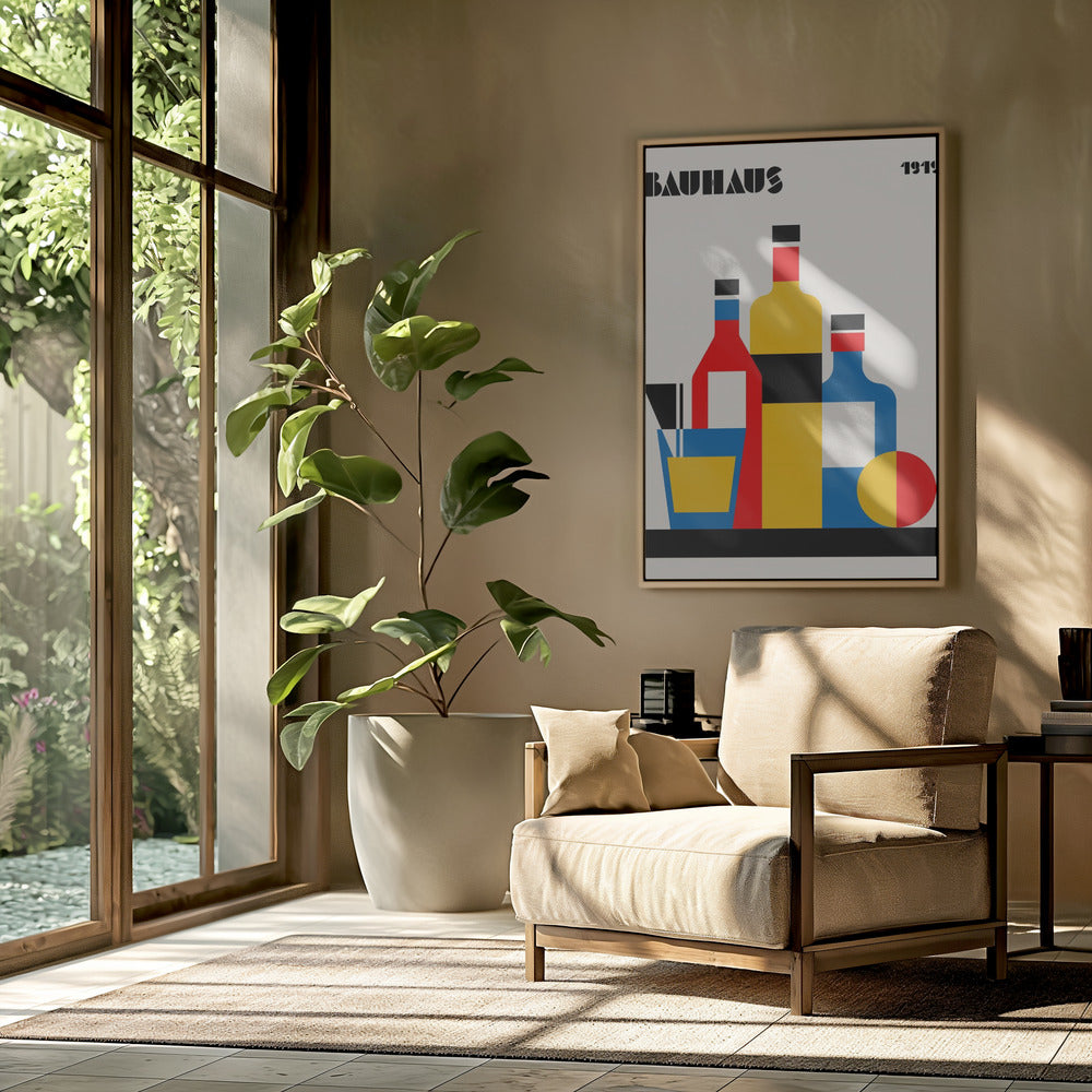 Bauhaus Wine Print | Poster