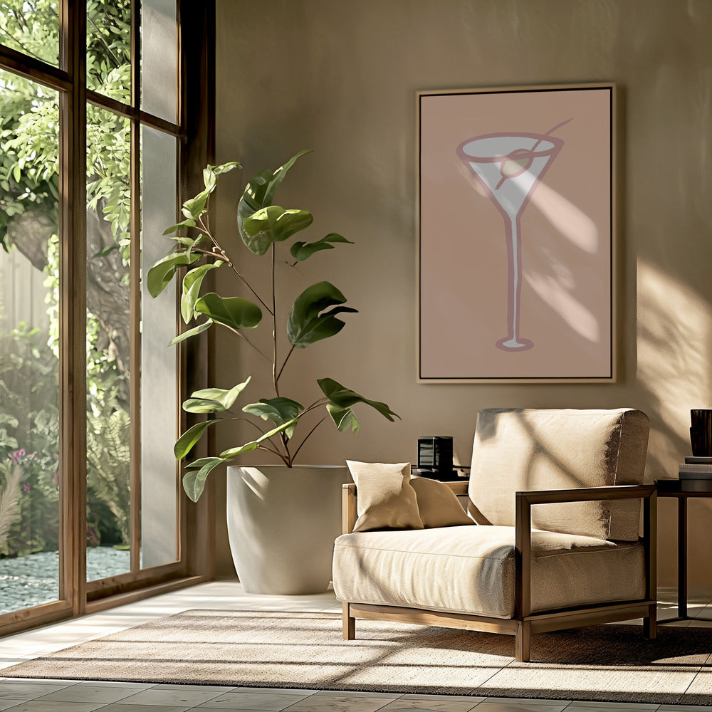 Olive In Glass Peach Fuzz Poster | Poster