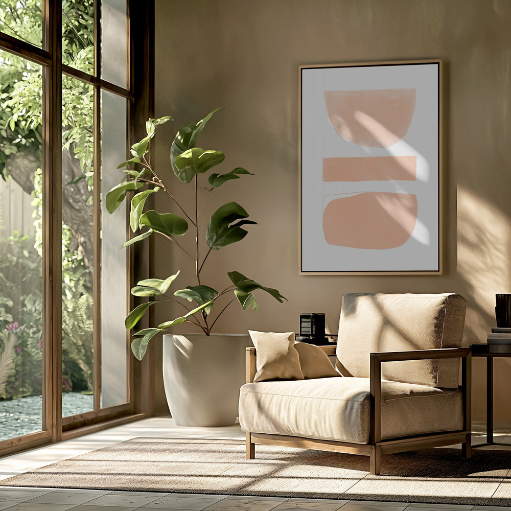 Peach Abstract Shapes | Poster