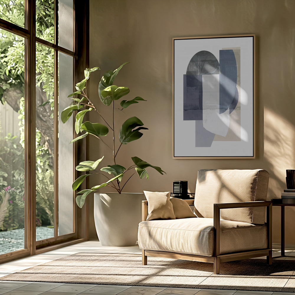 Navy Shapes No1 | Poster