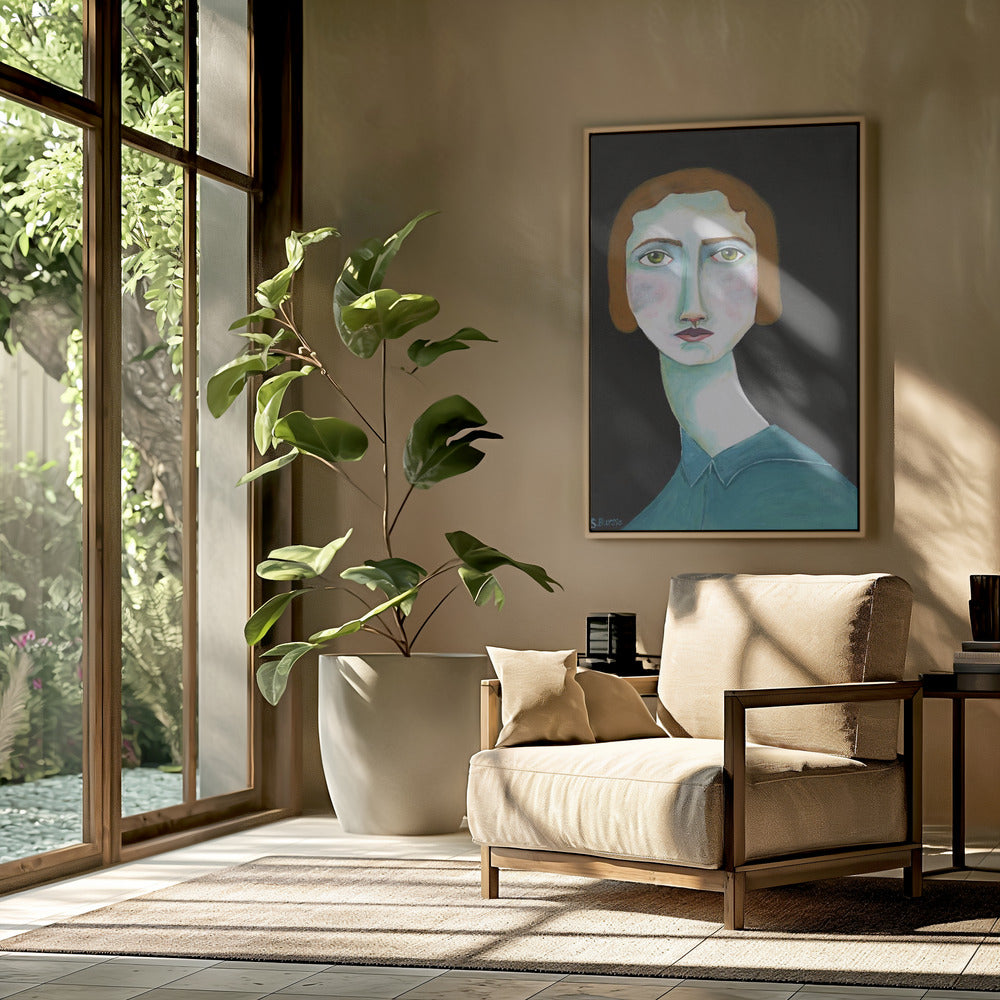 Vintage Lady Looking | Poster