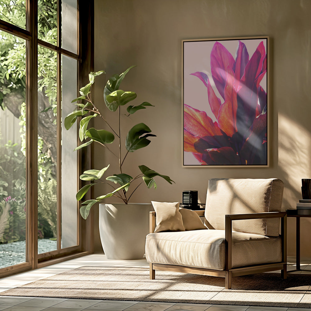 Fuchsia Leaves II | Poster