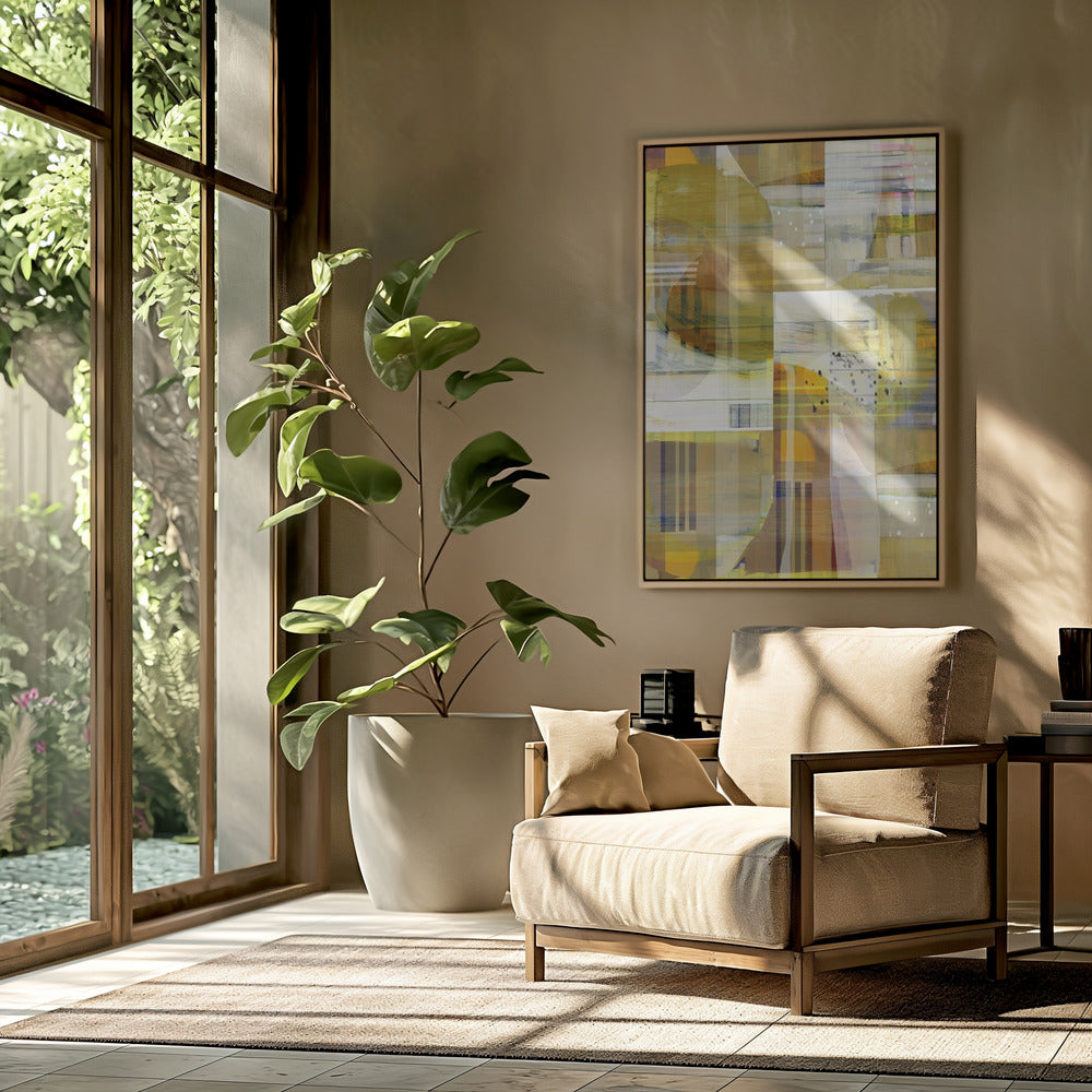 Yellow Ochre Abstract No3 | Poster