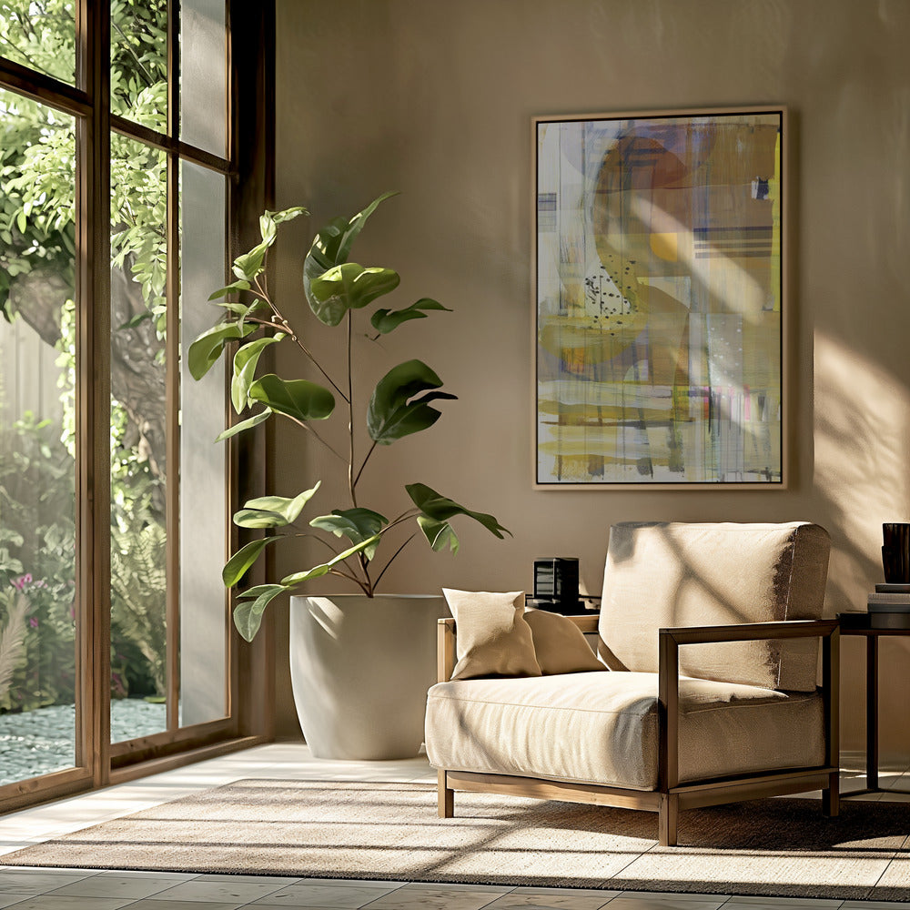 Yellow Ochre Abstract No2 | Poster