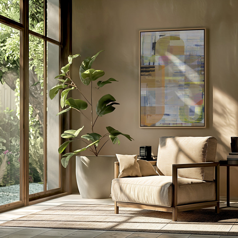 Yellow Ochre Abstract No4 | Poster