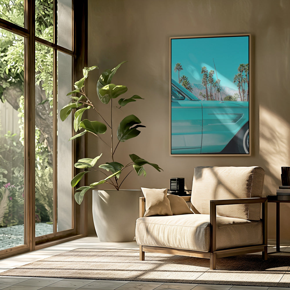 Teal Thunderbird in Palm Springs | Poster