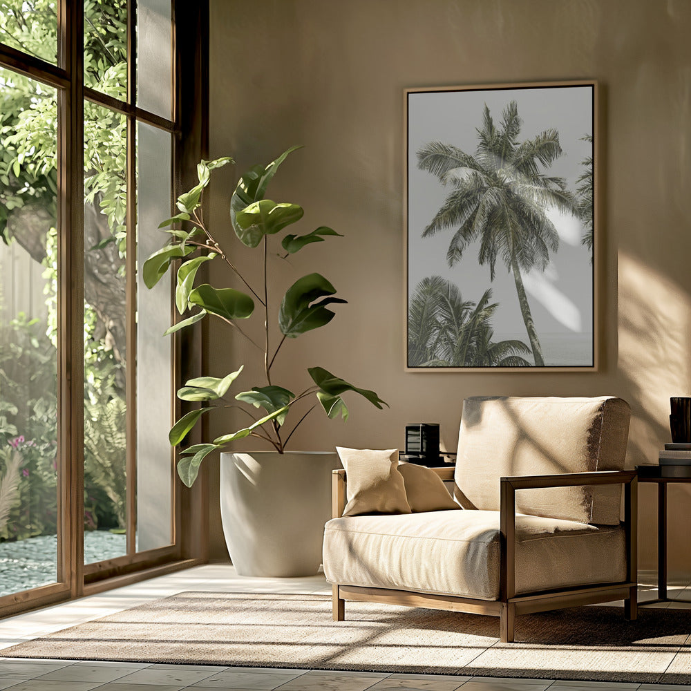 Palm Trees by the ocean | Vintage | Poster