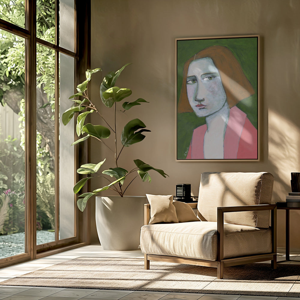 Woman in Pink Jacket | Poster