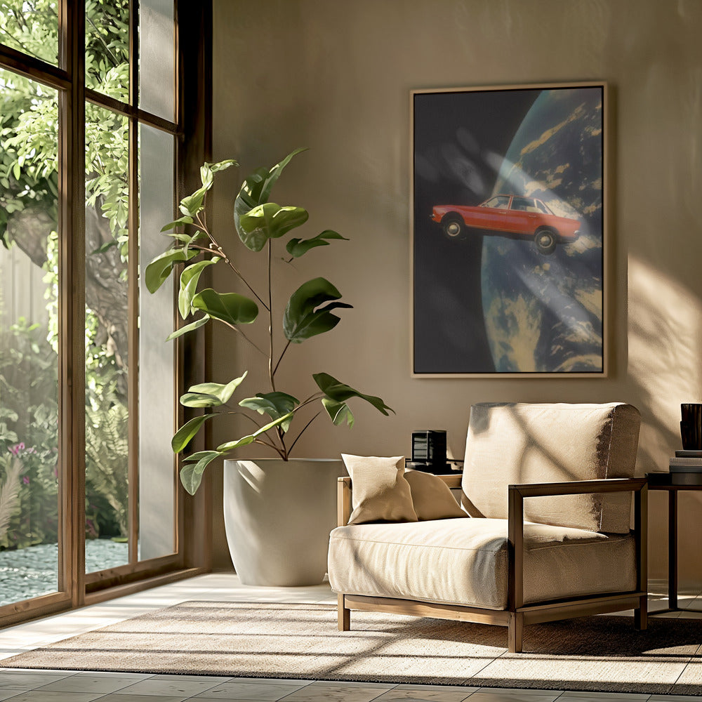 Flying Space Car | Poster