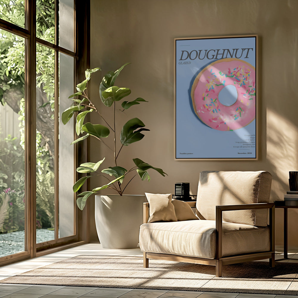 Pink Glaze Doughnut | Poster