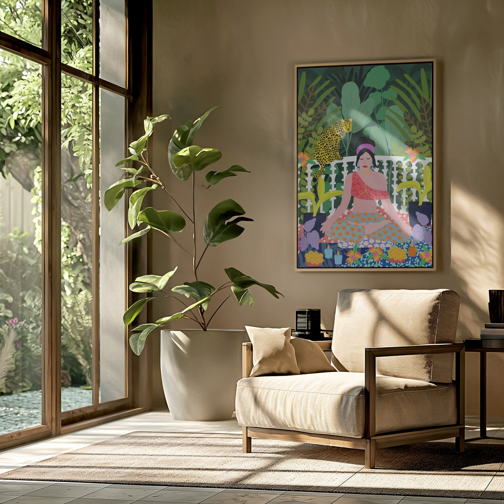 Woman In Lotus Position | Poster