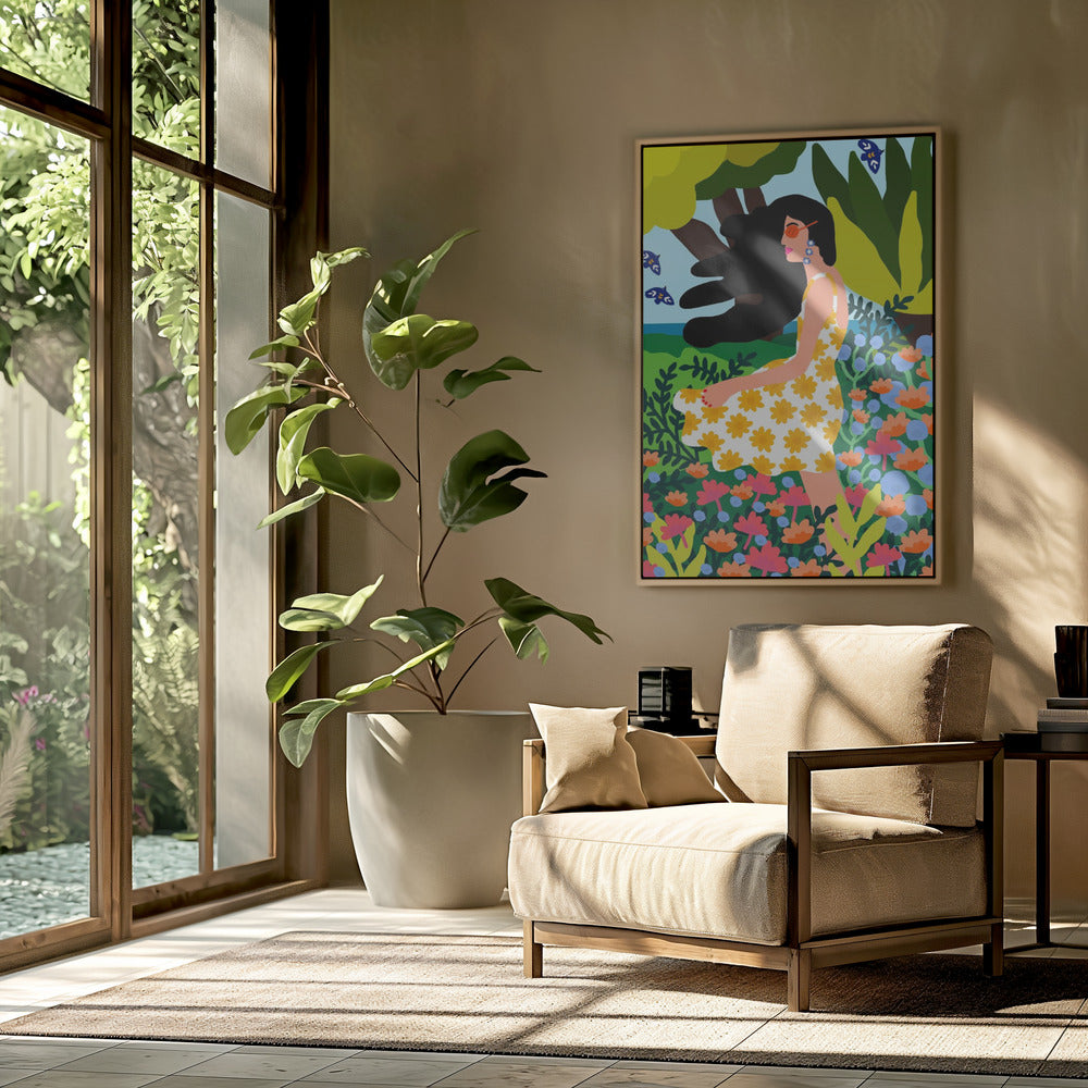 Floral Summer Girl | Poster