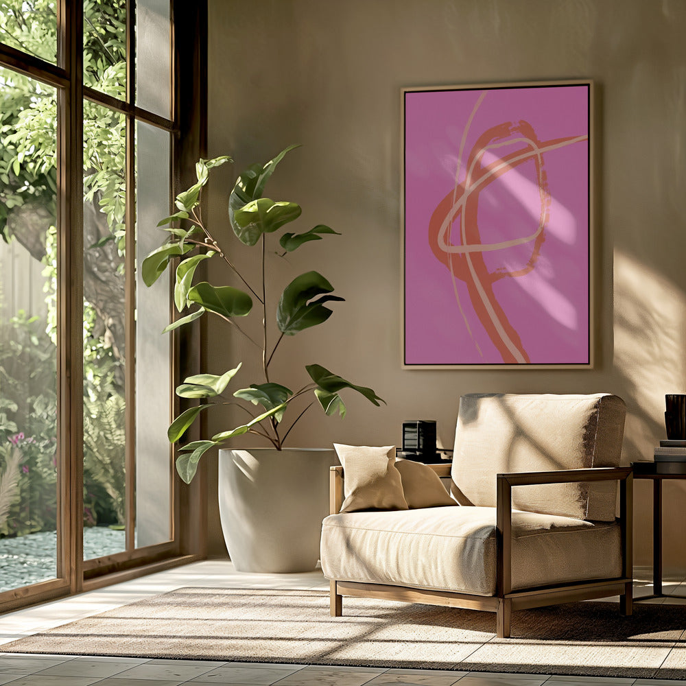 Vibrant Pink Swirl | Poster