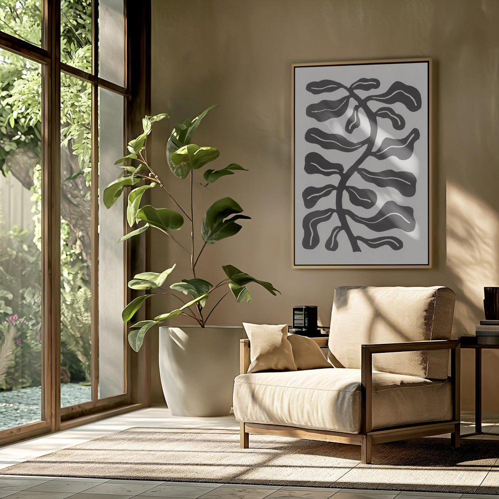 Wind Kissed Plant / Chalkboard Black | Poster