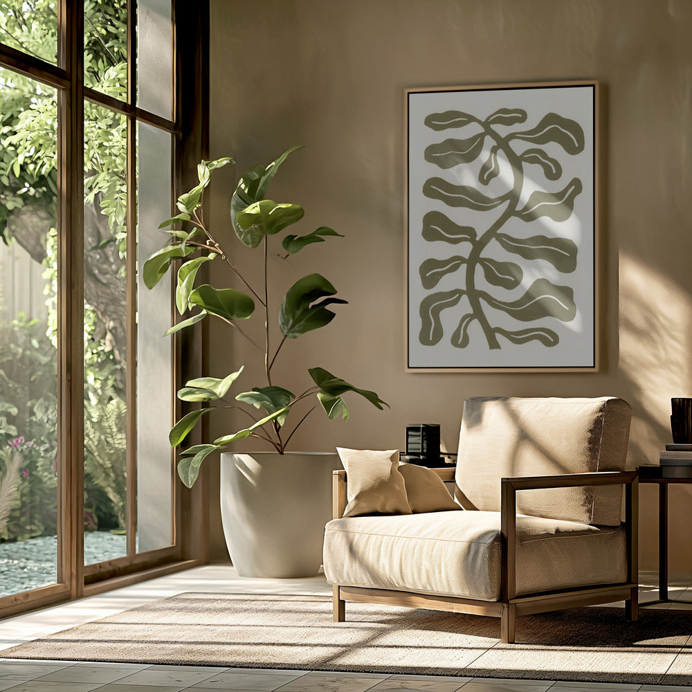 Wind Kissed Plant / Olive Green | Poster