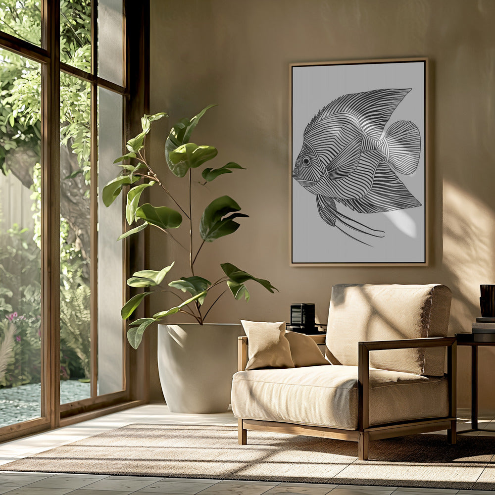 Lines art Fish | Poster