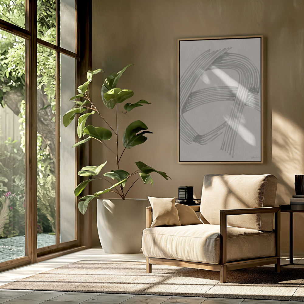 Abstract Grey Intersections 02 | Poster