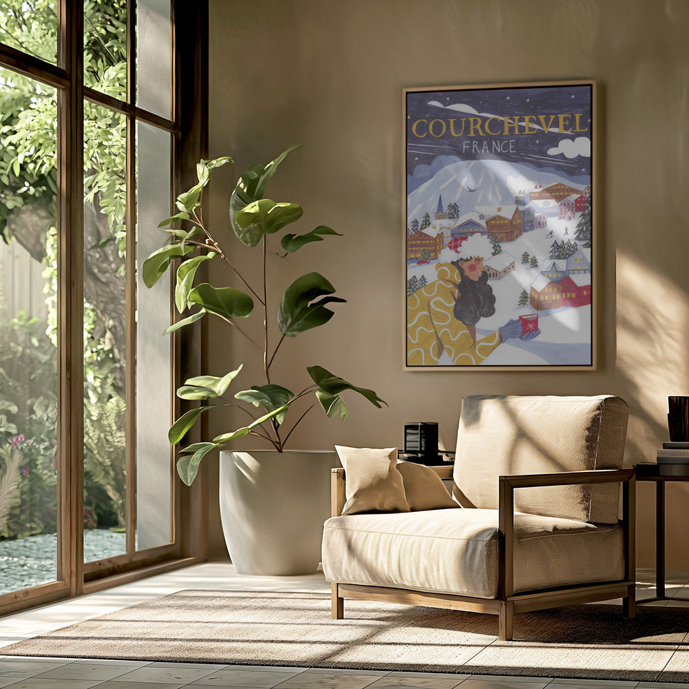 Travel Poster woman in France, Courchevel | Poster