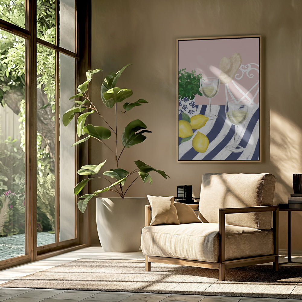 White wine for two | Poster