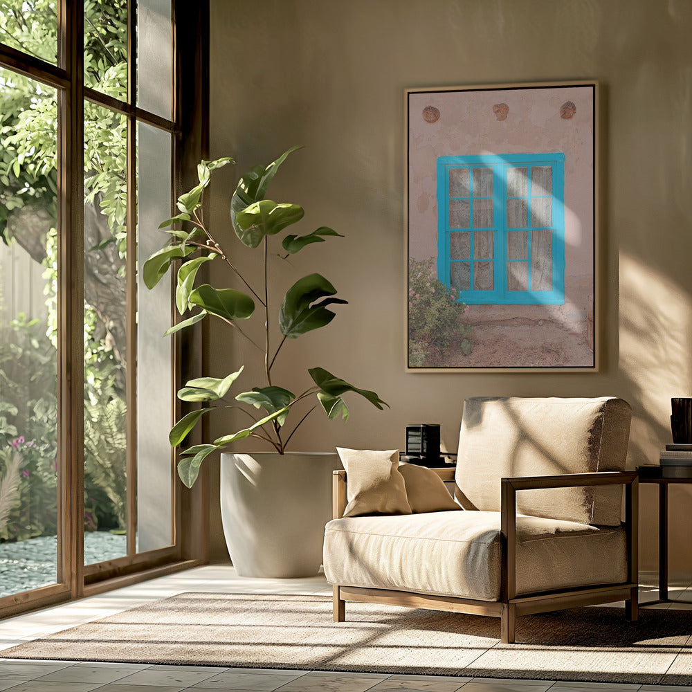 Turquoise Window - Taos, New Mexico | Poster