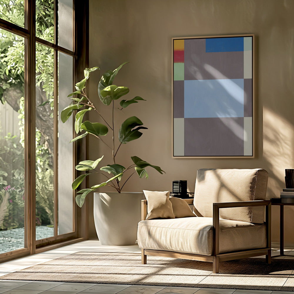 Geometric Shapes With A Muted Color Palette Of Grey | Poster
