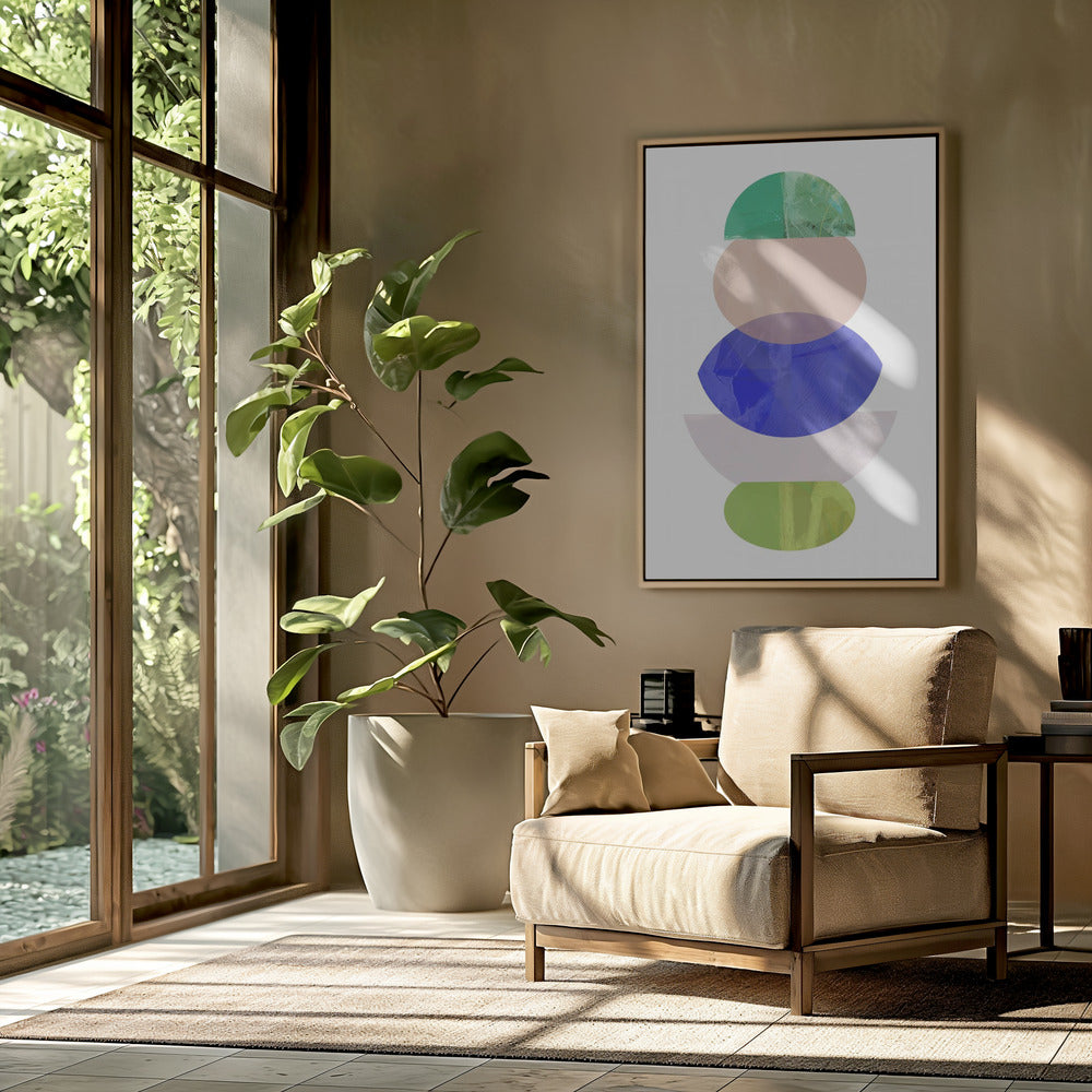 Coloured Shapes Stack 1 | Poster