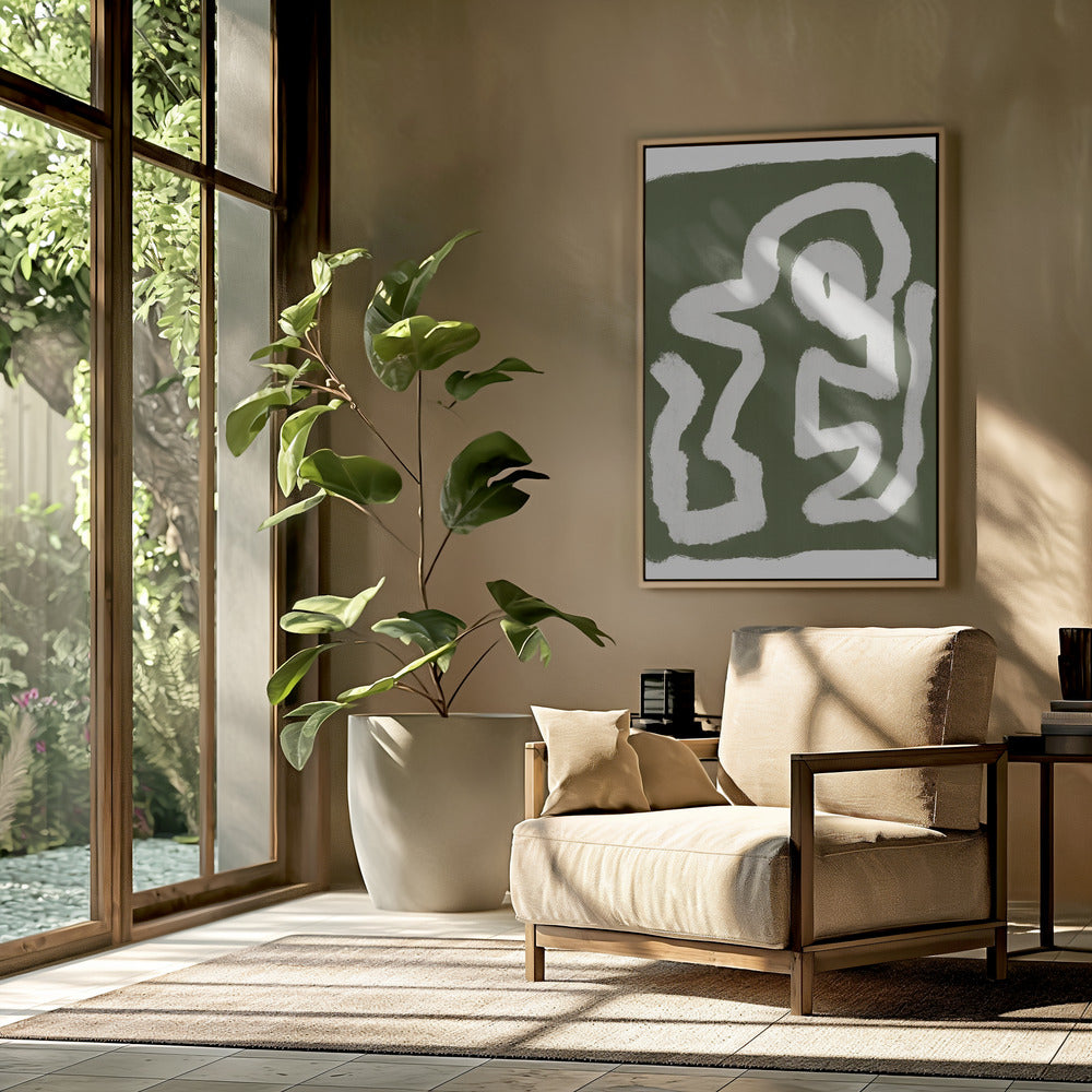 Abstract Green Lines 3 | Poster