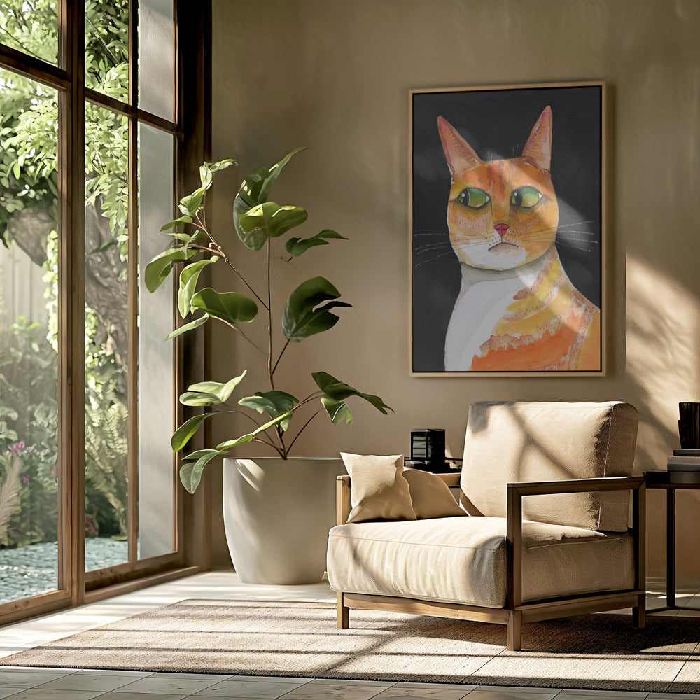 Side Eye Cat Closeup ginger cat | Poster