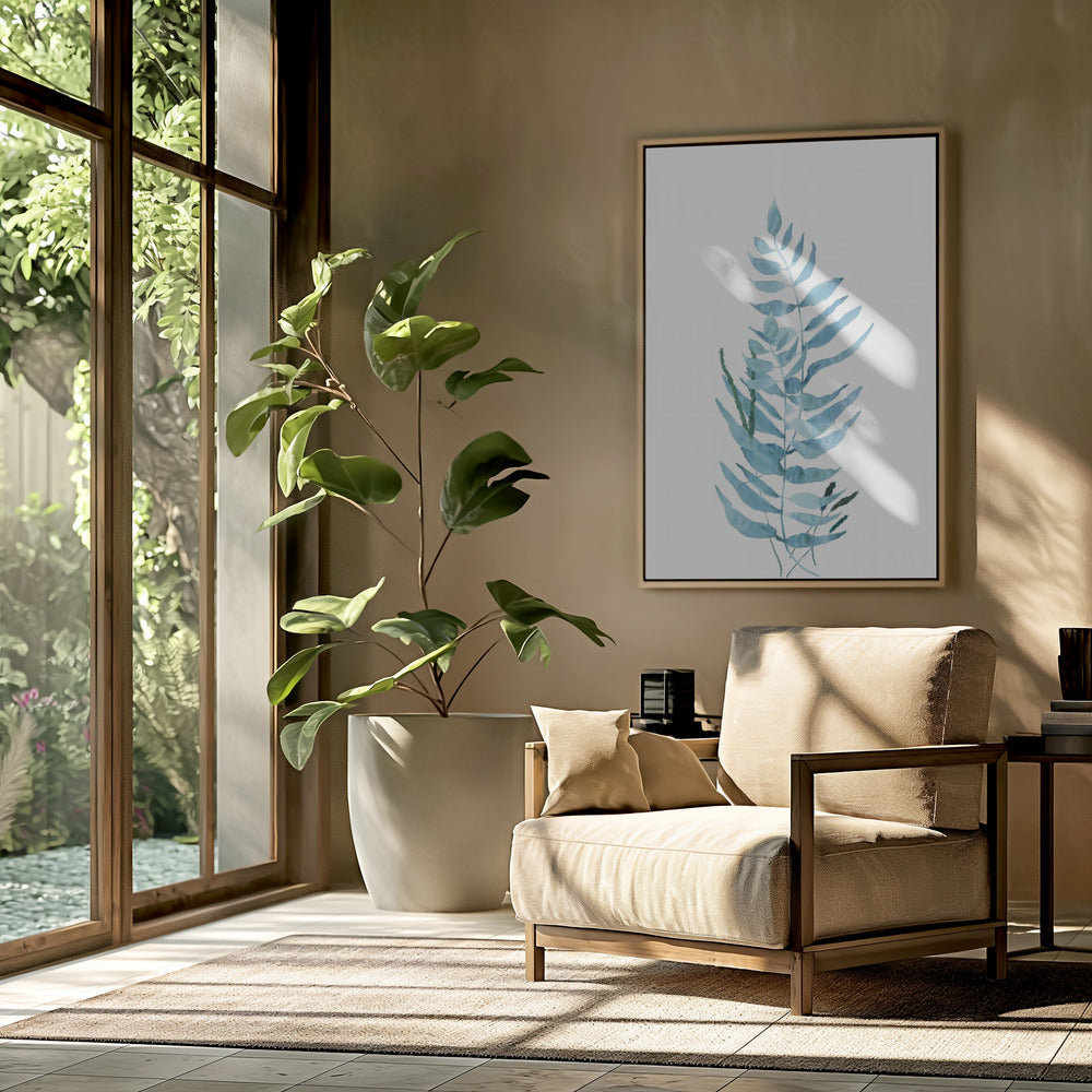 Blue Watercolour Flowers 3 | Poster