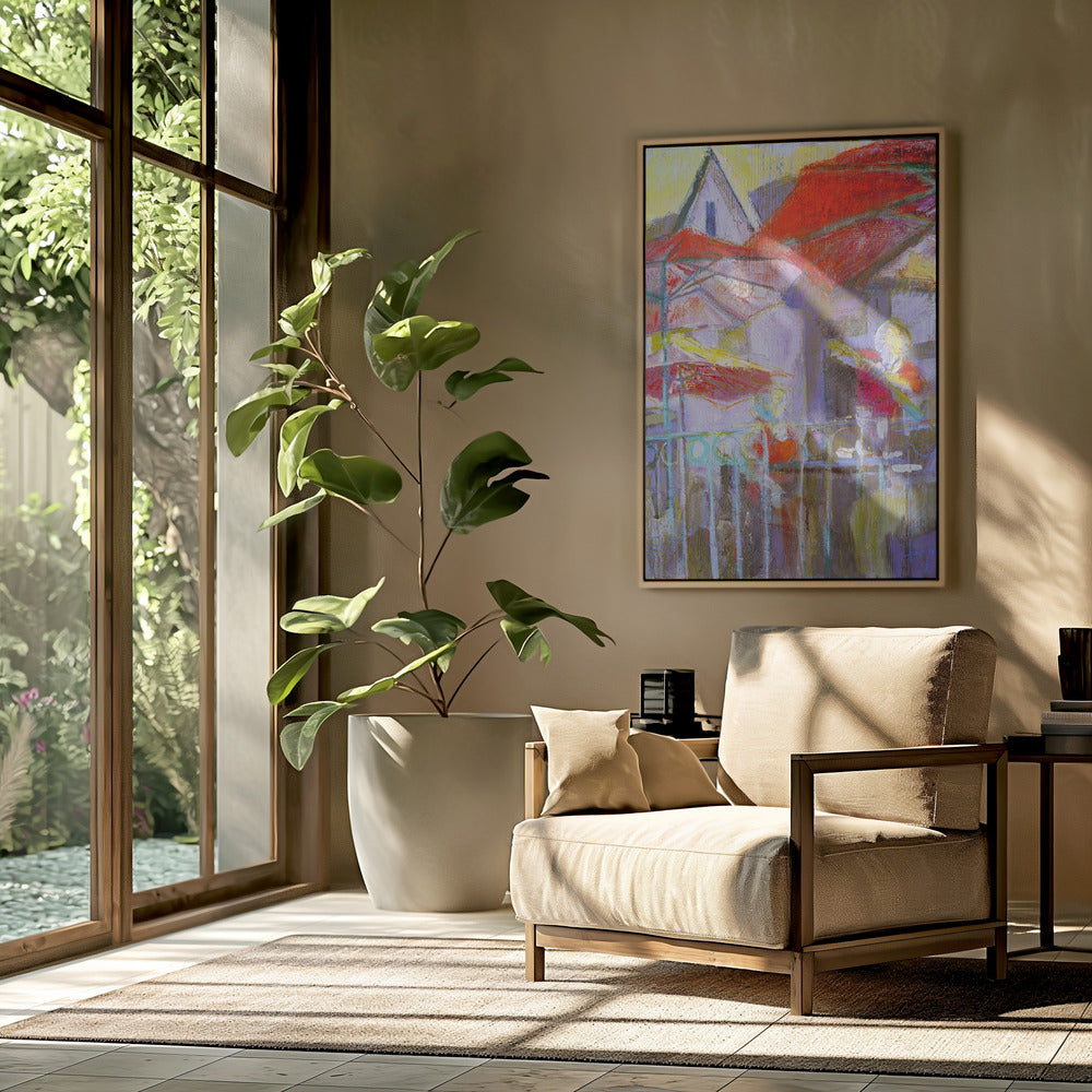 Red Umbrellas | Poster