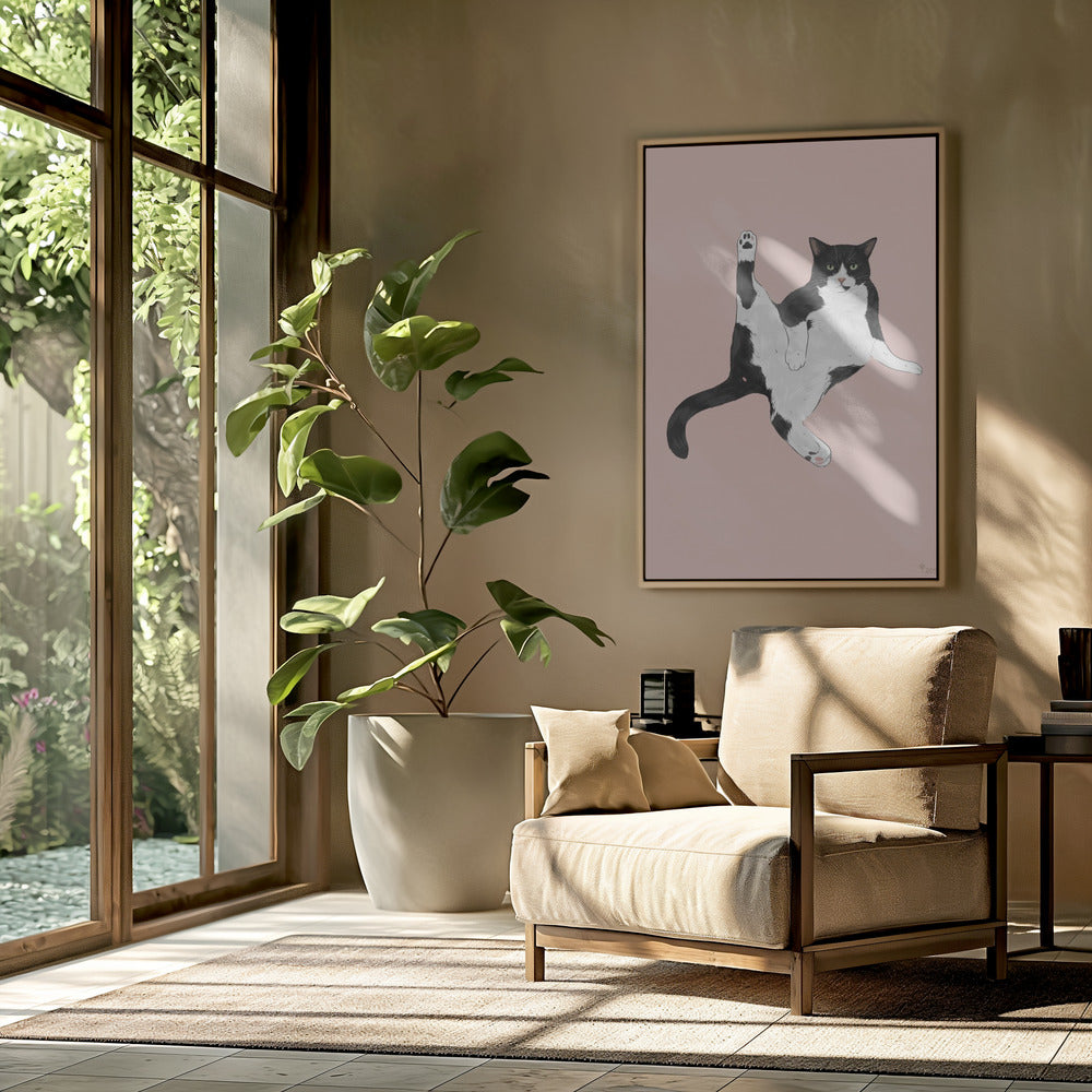 Cat In A Funny Pose | Poster