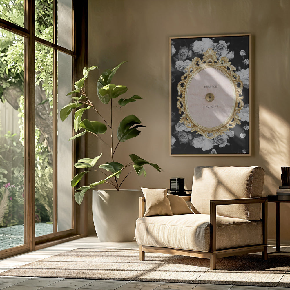 Champagnedarkfloral Ratio2x3 | Poster