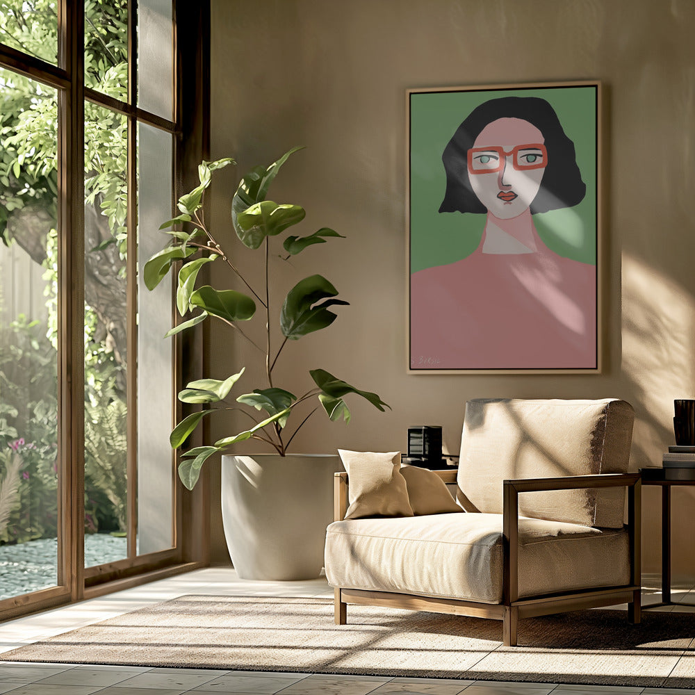 Lady with Red Glasses | Poster