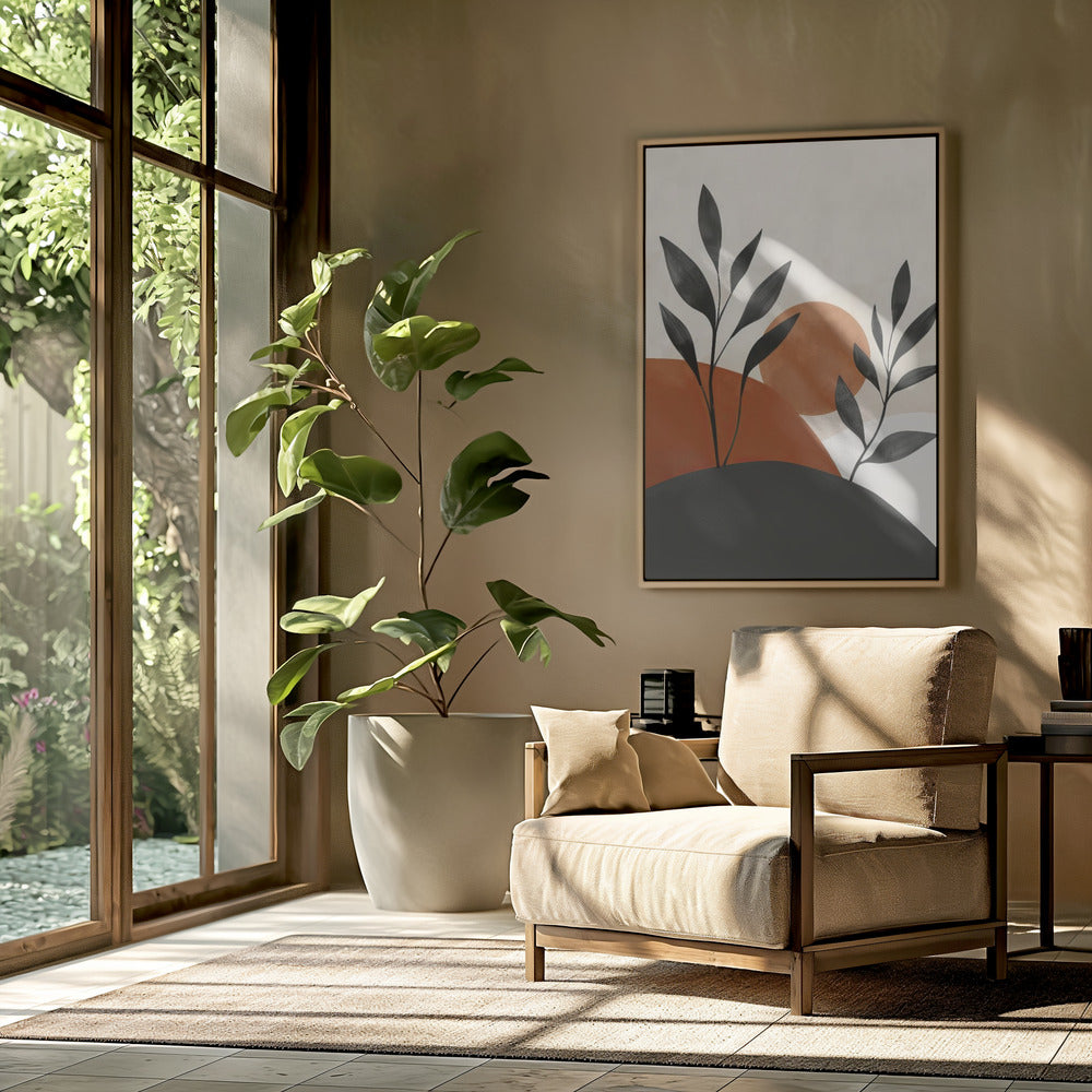 Painted Shapes and Plants 32 | Poster