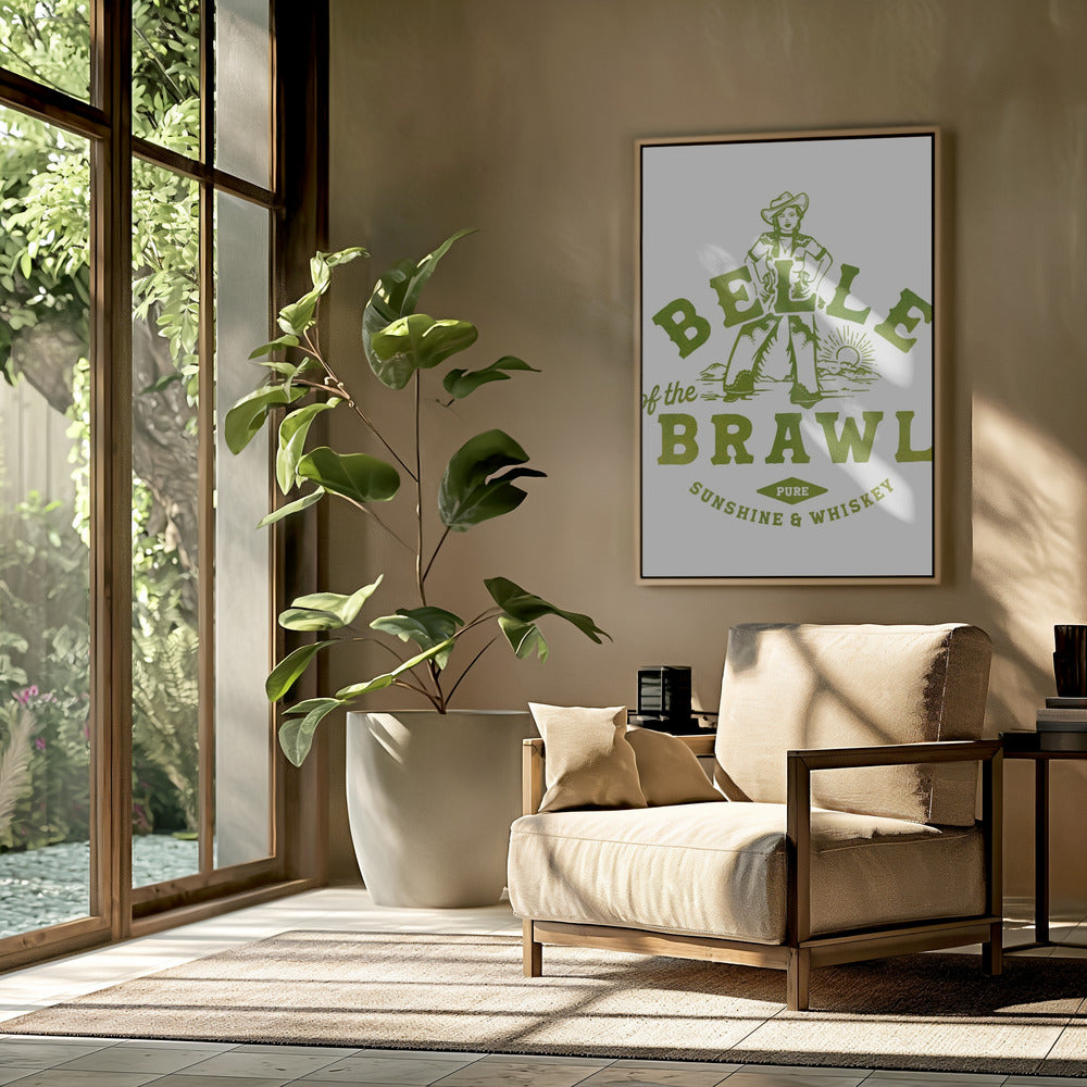 Belle Of The Brawl Cowgirl Wall Art | Poster