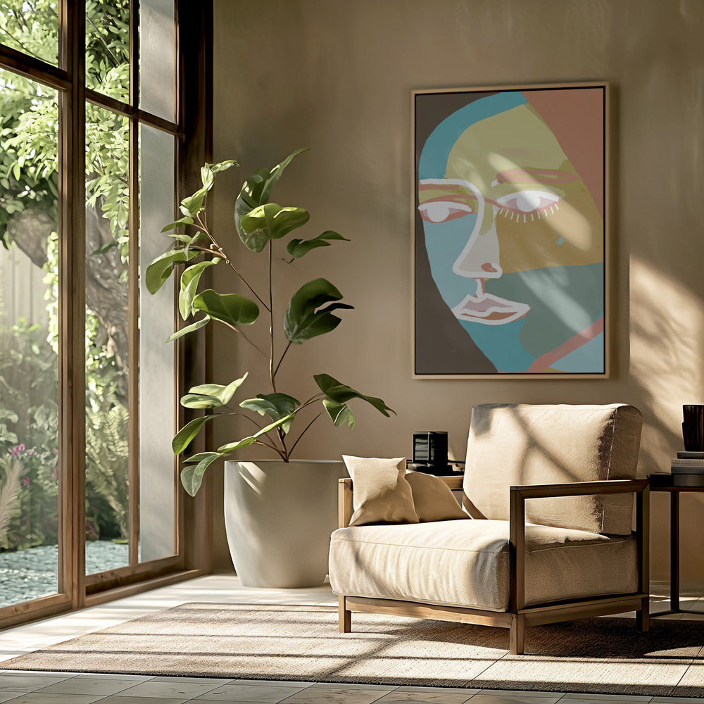 Abstract line face | Poster