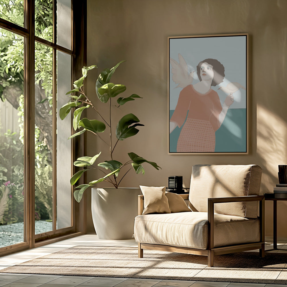 Peace Dove Lady | Poster