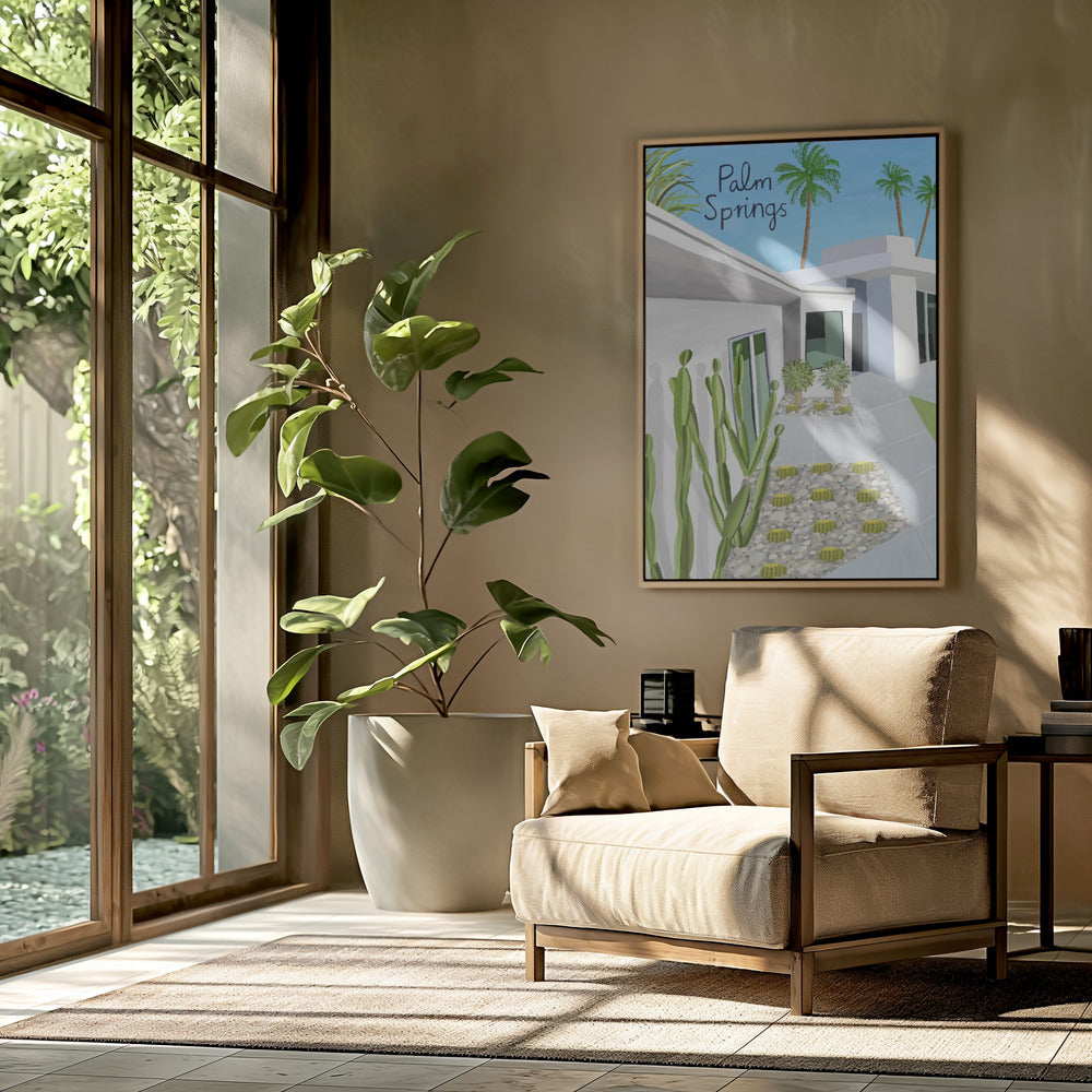 Palm Springs Modern Architecture by Artist Carla Daly | Poster