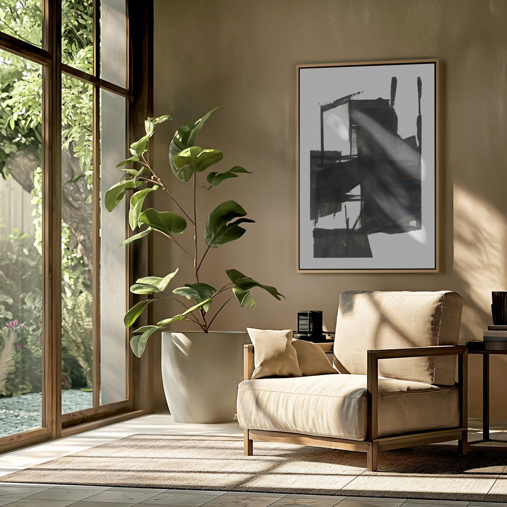 Black and White Abstract Composition No.4 | Poster