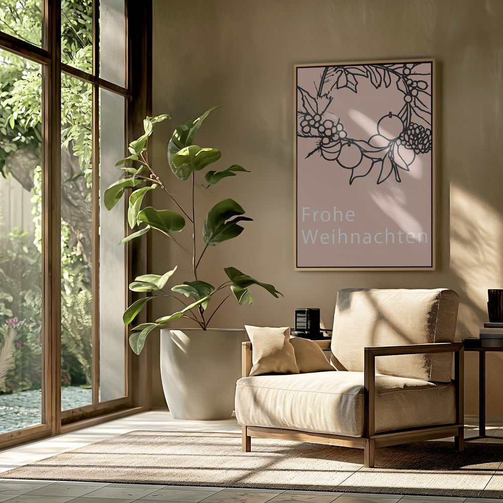 Bows and Baubles: Frohe Weihnachten Christmas | Poster