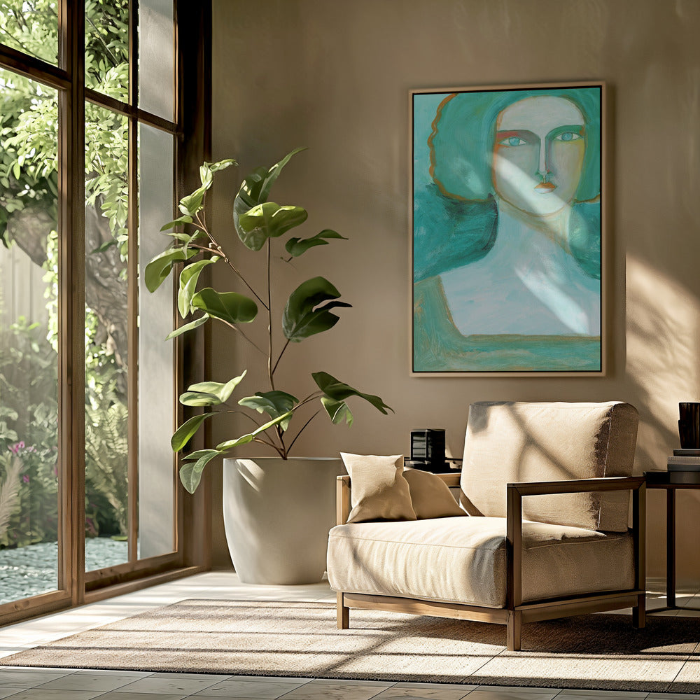 Green Girl Dreaming of the Sea | Poster