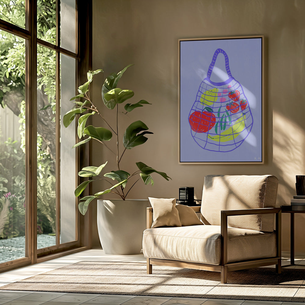 Shopping bag Blue | Poster