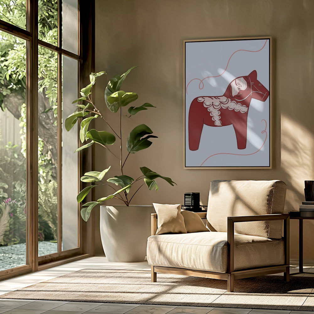 Red Horse Whimsy | Poster